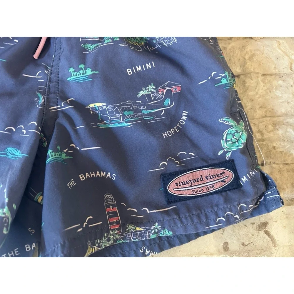 Toddler Boy's Size 2T Vineyard Vines Swimsuit Swim Trunk Drawstring